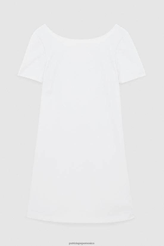 vestir mx Patrizia Pepe mujer vestido corto esencial de crepé gris lila 66024R391