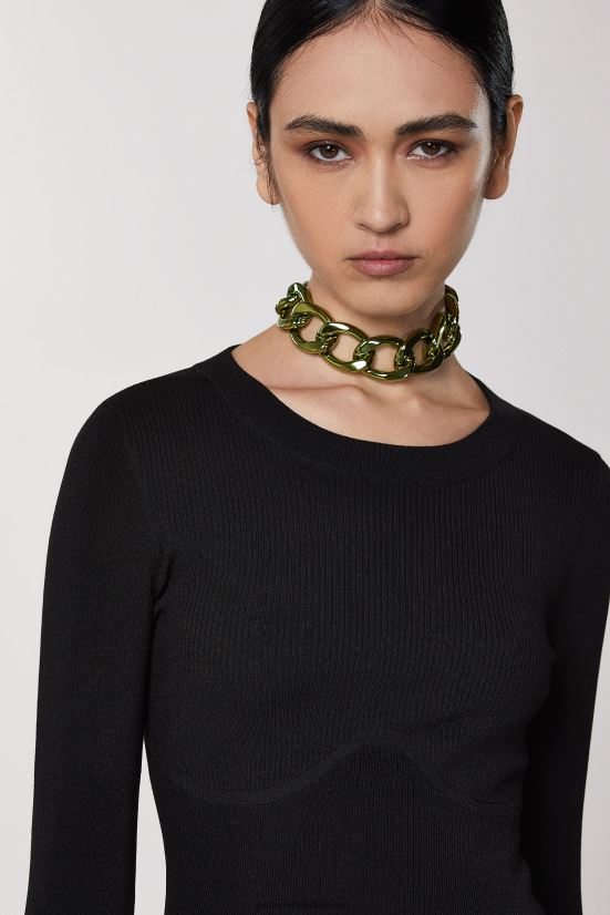 vestir mx Patrizia Pepe mujer vestido de punto de canalé Nerón 66024R438