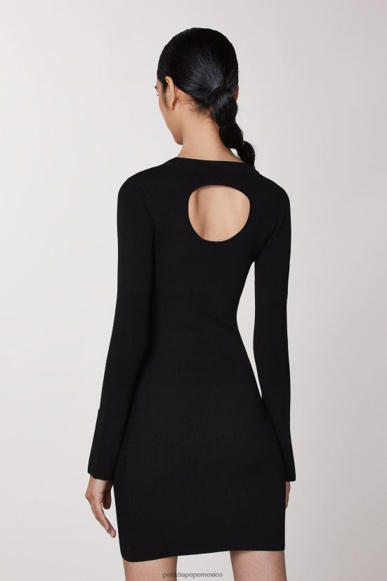 vestir mx Patrizia Pepe mujer vestido de punto de canalé Nerón 66024R438