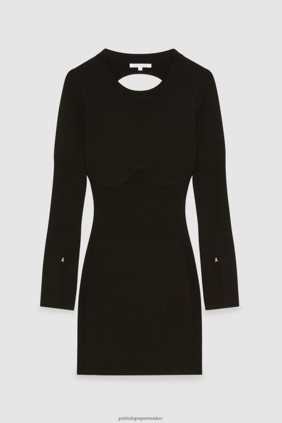 vestir mx Patrizia Pepe mujer vestido de punto de canalé Nerón 66024R438