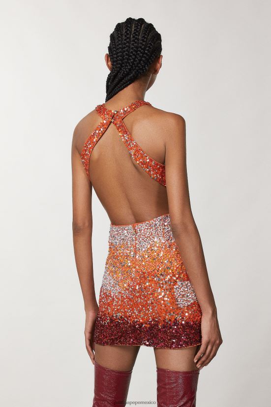 vestir mx Patrizia Pepe mujer vestido de tul bordado lentejuelas rojas marcianas 66024R77