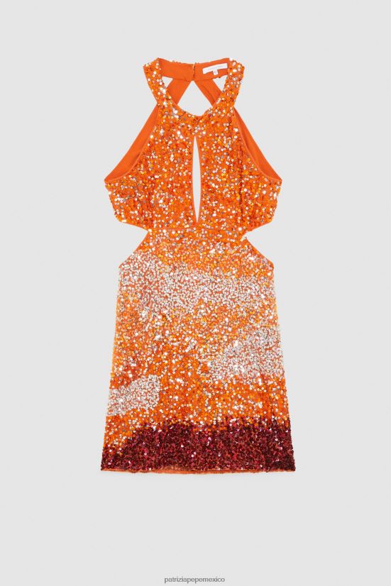 vestir mx Patrizia Pepe mujer vestido de tul bordado lentejuelas rojas marcianas 66024R77