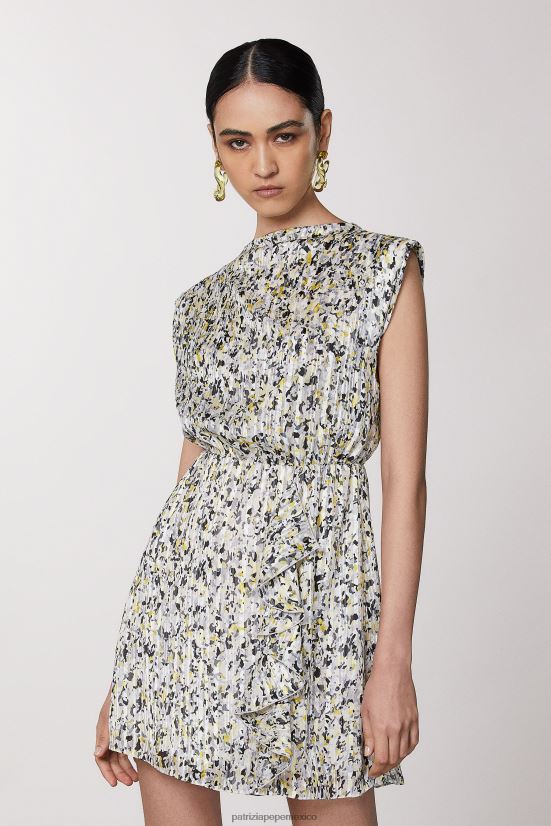 vestir mx Patrizia Pepe mujer vestido drapeado estampado de camu abstracto 66024R617