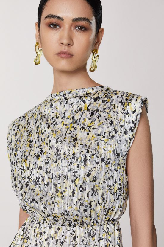 vestir mx Patrizia Pepe mujer vestido drapeado estampado de camu abstracto 66024R617
