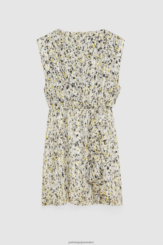 vestir mx Patrizia Pepe mujer vestido drapeado estampado de camu abstracto 66024R617