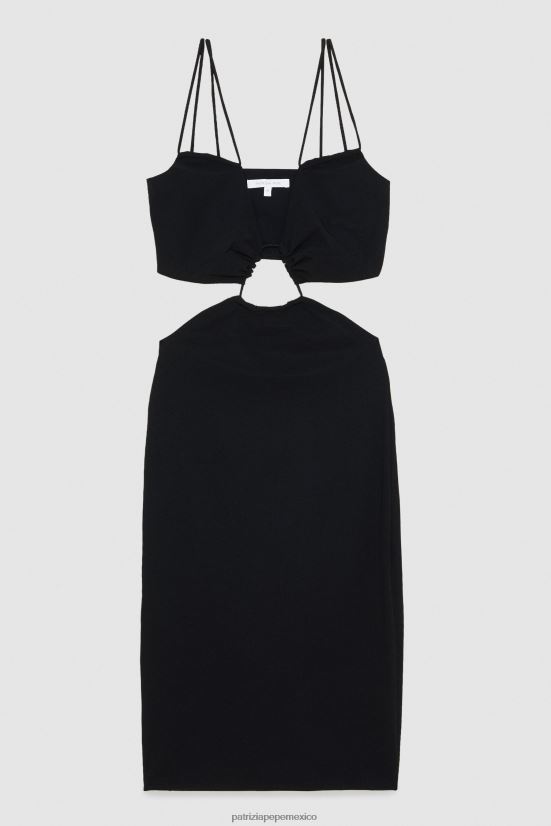 vestir mx Patrizia Pepe mujer vestido esencial con aberturas Nerón 66024R292