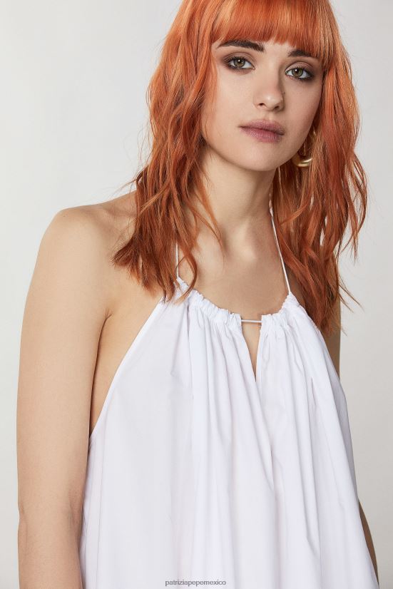vestir mx Patrizia Pepe mujer vestido extragrande esencial otico blanco 66024R367