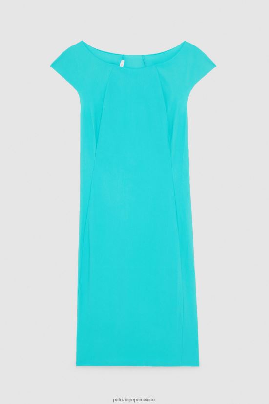 vestir mx Patrizia Pepe mujer vestido tubo corto agua verde 66024R206