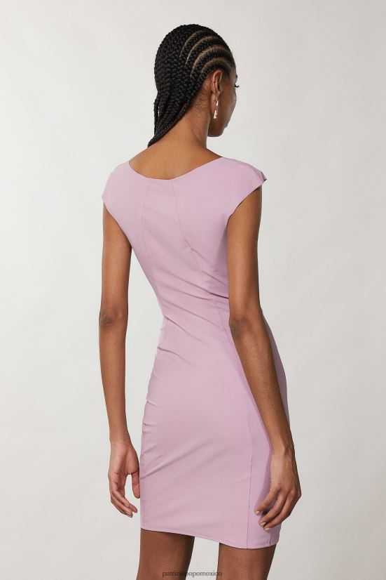 vestir mx Patrizia Pepe mujer vestido tubo corto violeta malva 66024R691
