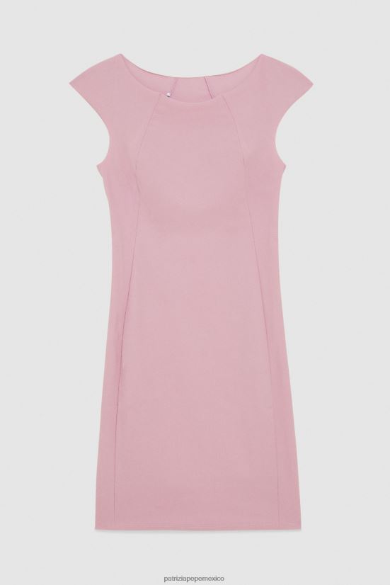 vestir mx Patrizia Pepe mujer vestido tubo corto violeta malva 66024R691