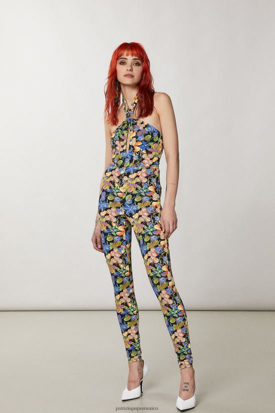vestir mx Patrizia Pepe mujer mono ajustado con cuello halter flor metaversa 66024R327