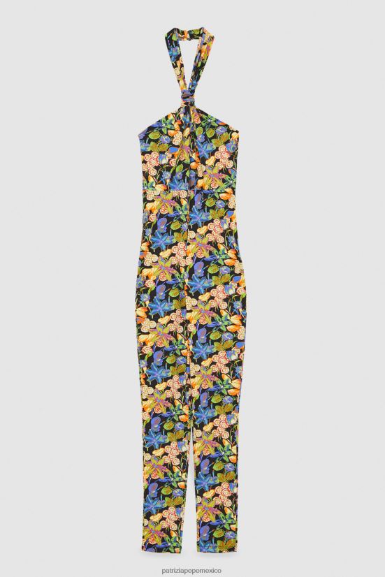 vestir mx Patrizia Pepe mujer mono ajustado con cuello halter flor metaversa 66024R327