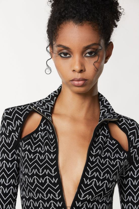 vestir mx Patrizia Pepe mujer mono ajustado con monograma monograma negro 66024R629