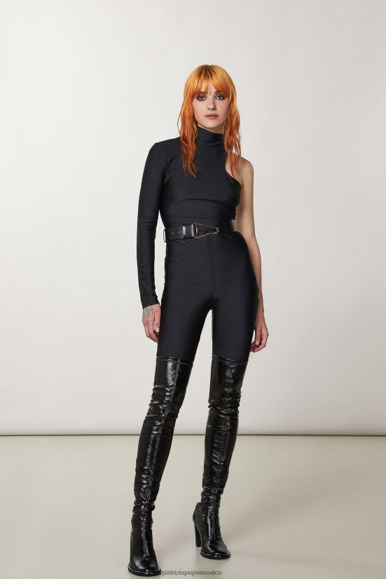 vestir mx Patrizia Pepe mujer mono de punto con cremallera Nerón 66024R146