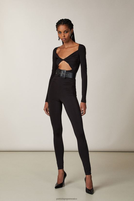 vestir mx Patrizia Pepe mujer mono de punto con detalle de nudo Nerón 66024R514