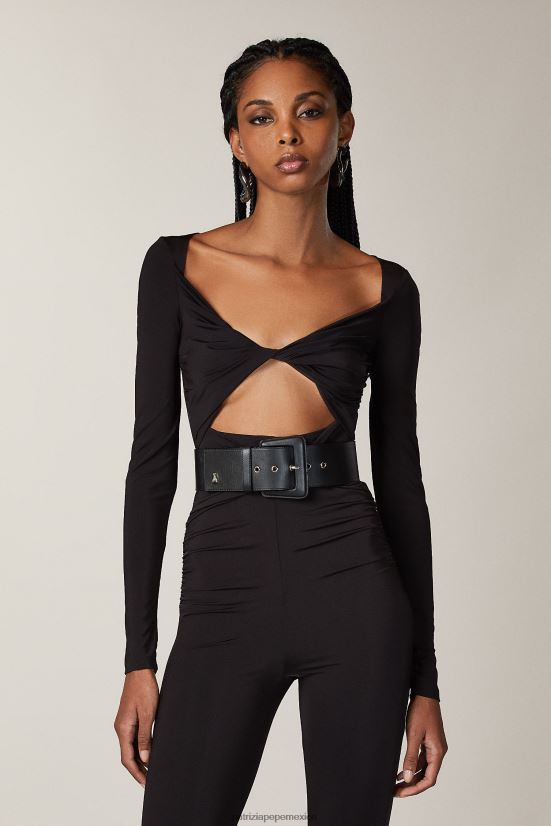 vestir mx Patrizia Pepe mujer mono de punto con detalle de nudo Nerón 66024R514