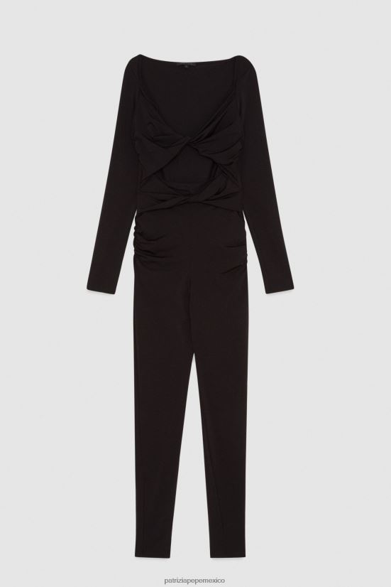 vestir mx Patrizia Pepe mujer mono de punto con detalle de nudo Nerón 66024R514